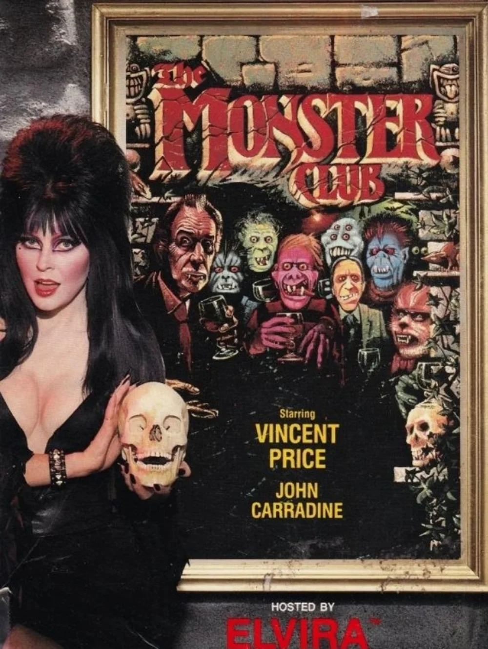Elvira Horror Show Host Monster Club Vincent Price Punk Earrings Movie Macabre